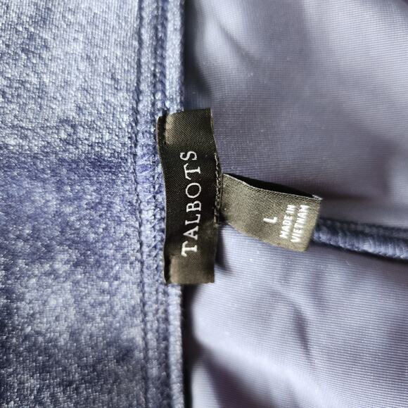 Talbots Blue Velvet Pull Up Stretch Joggers Straight Leg Size L - Picture 4 of 5